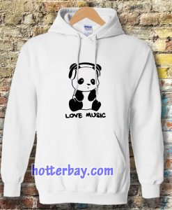 panda love music ringer Hoodie