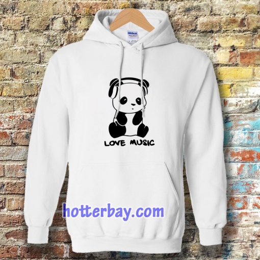 panda love music ringer Hoodie