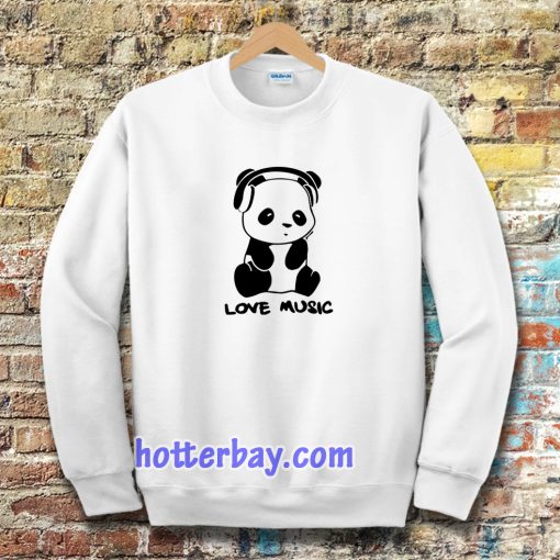 panda love music ringer Sweatshirt