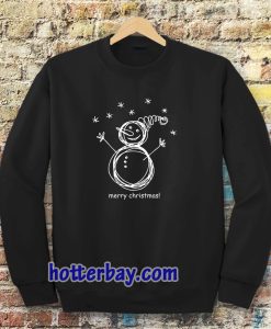 Christmas Doodle Funny Snowman Cute Sweatshirt