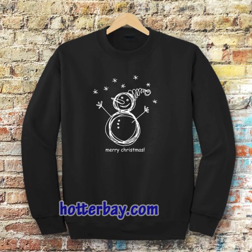 Christmas Doodle Funny Snowman Cute Sweatshirt