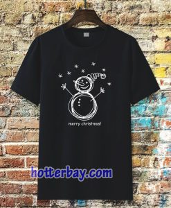 Christmas Doodle Funny Snowman Cute T-shirt