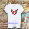 Christmas Reindeer Bow Holly Face T-shirt