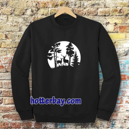 Deer in the forest Sweatshirt