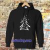 Evergreen Scribble Snow Tree Boyfriend Tee Hoodie