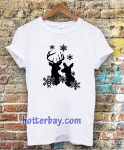 Free Reindeer Snowflakes T-shirt