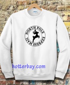 North Pole Express Mail Reindeer Self-inking Stamp Sweatshirt