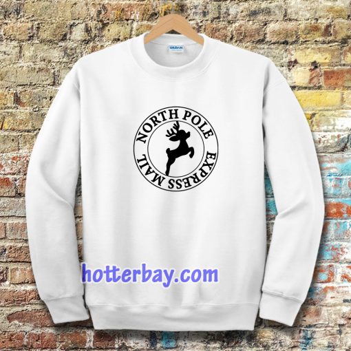 North Pole Express Mail Reindeer Self-inking Stamp Sweatshirt