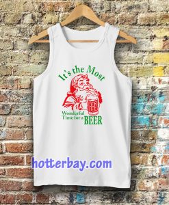 Santa Claus It's the most Wonderful Time for a Beer Christmas Tanktop