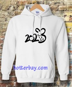 2023 Cute Zodiac Rabbit Font Hoodie TPKJ3
