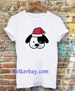 Perro navidad santa claus dibujos animados T-shirt TPKJ3