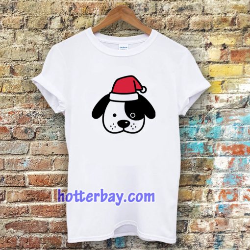 Perro navidad santa claus dibujos animados T-shirt TPKJ3