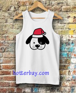 Perro navidad santa claus dibujos animados Tanktop TPKJ3