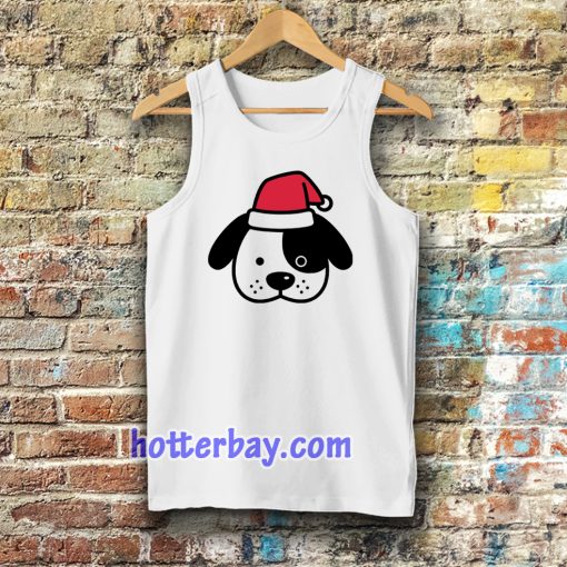 Perro navidad santa claus dibujos animados Tanktop TPKJ3