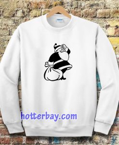 These Vintage black and White Santa images Sweatshirt TPKJ3