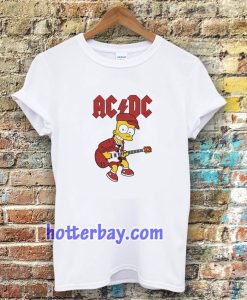 bart simpson ac dc t-shirt TPKJ3