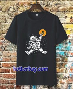 Bitcoin to The Moon Spaceman T-Shirt TPKJ3