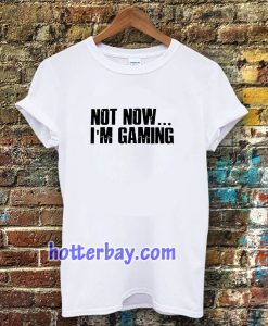 Not Now I'm Gaming I Can't t-shirt TPKJ3