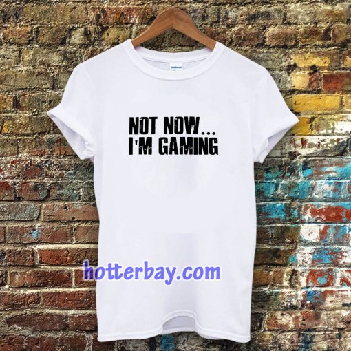 Not Now I'm Gaming I Can't t-shirt TPKJ3