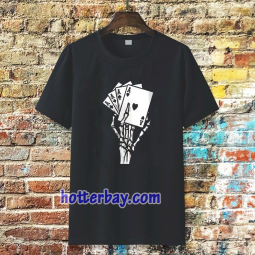 Poker Skeleton Hand Graphics Street T-shirts TPKJ3