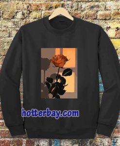 rose Floral Print Sweatshirt TPKJ3