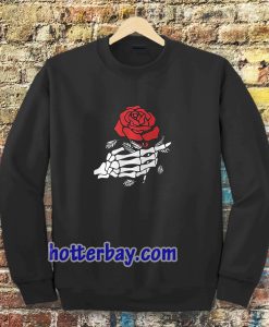 rose hand skeleton sweatshirt TPKJ3