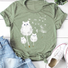 Dandelion Cat Graphic Tee T-shirt TPKJ3