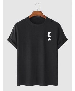 Playing Card King of Spades Pattern T-shirt TPKJ3