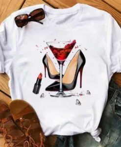 White Casual Print Patchwork O Neck T-Shirts TPKJ3