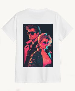 80s Synthwave cyberpunk Couple T-Shirt TPKJ3